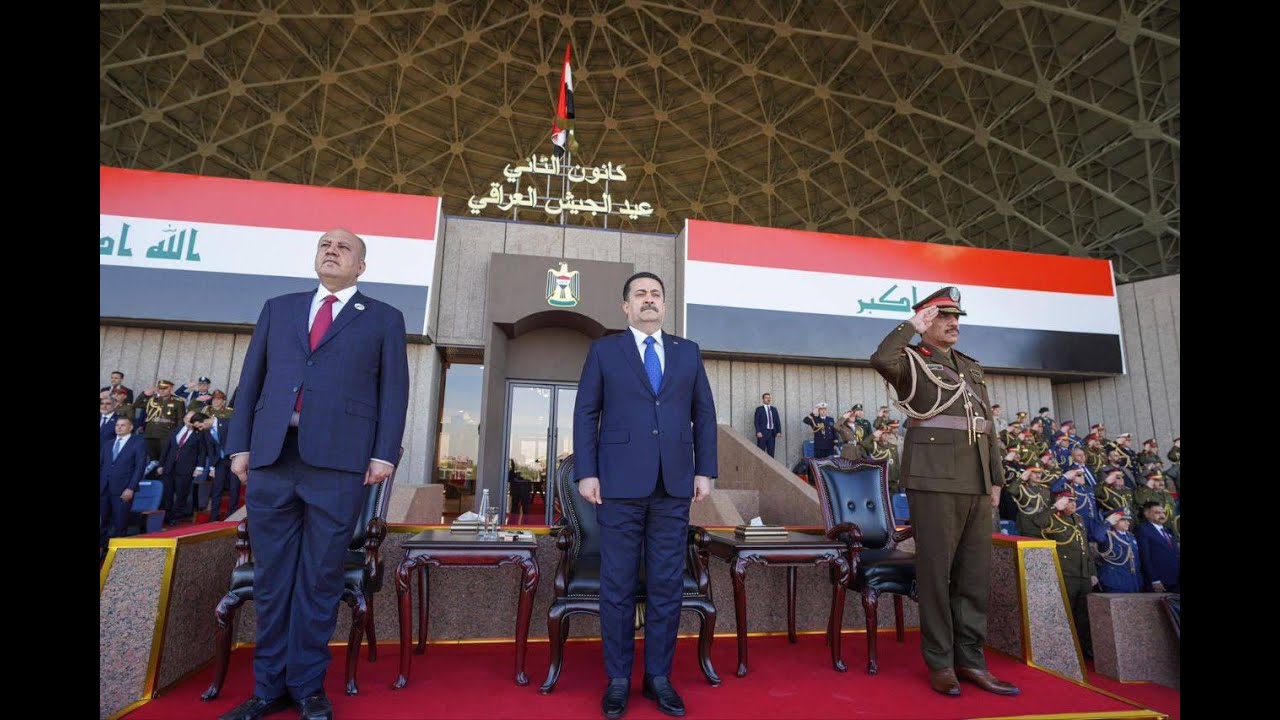 القائد العام للقوات المسلحة يحضر الاستعراض العسكري لقواتنا المسلحة بمناسبة ذكرى تأسيس الجيش العراقي