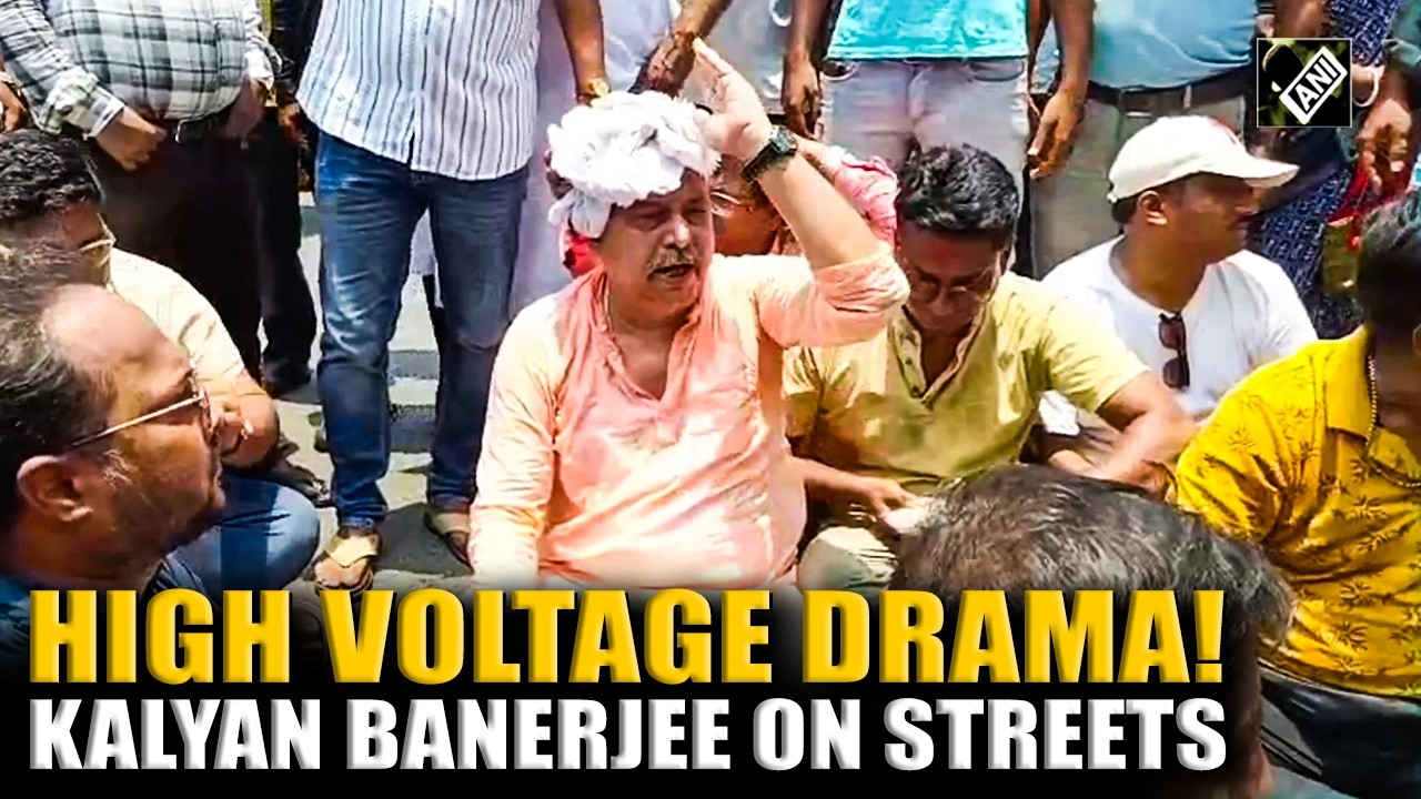 TMC MP Kalyan Banerjee stages protest after alleged attack near Chanditala station
