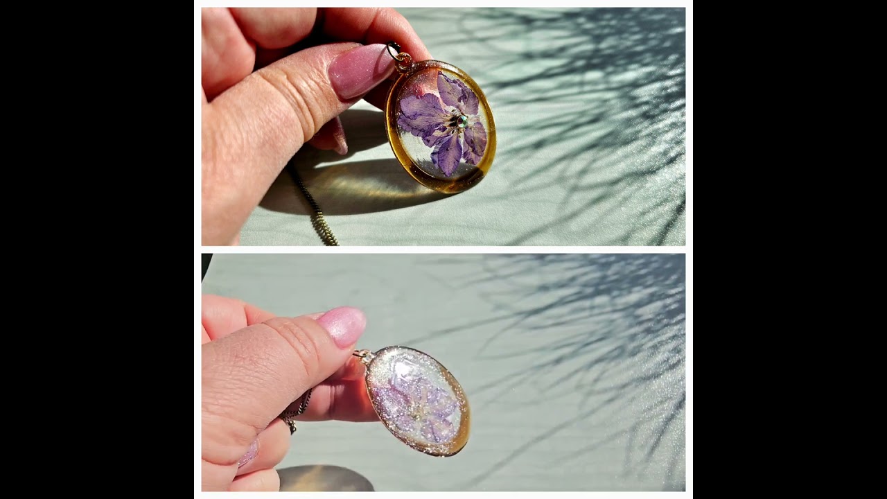 🌸 Цветок, запечатлённый в УФ-смоле #natureinspired #floraljewelry #artjewelry #handmadegift #jewelry
