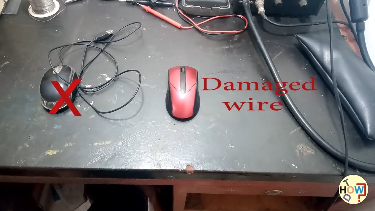 How to repair a damaged wire mouse