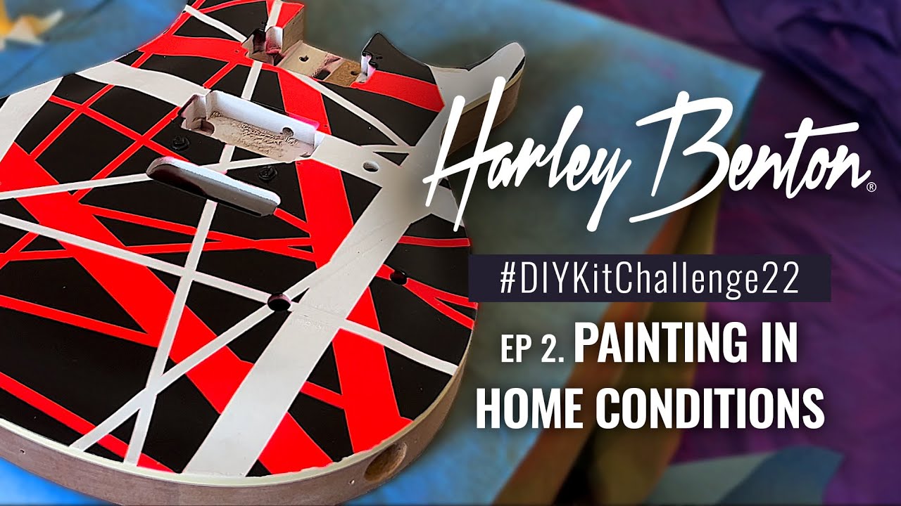 Painting A Crazy EVH Style Finish On The PRS Style Harley Benton CST-24T Kit - #DIYKitChallenge22