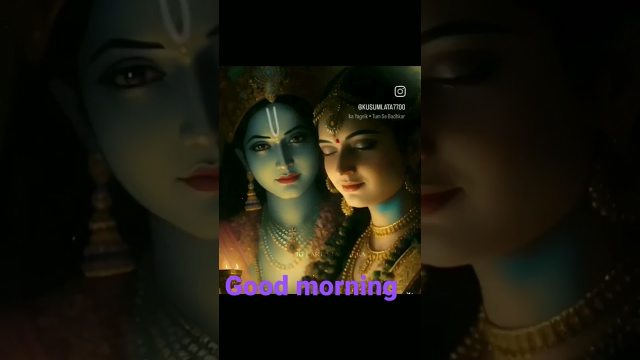 good morning #radhakrishna #photo video 💚❤️💚❤️💚