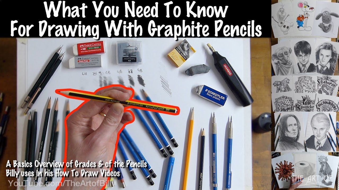 What You Need To Know For Drawing With Graphite Pencils (A Basics Overview For my How To Draw Films)