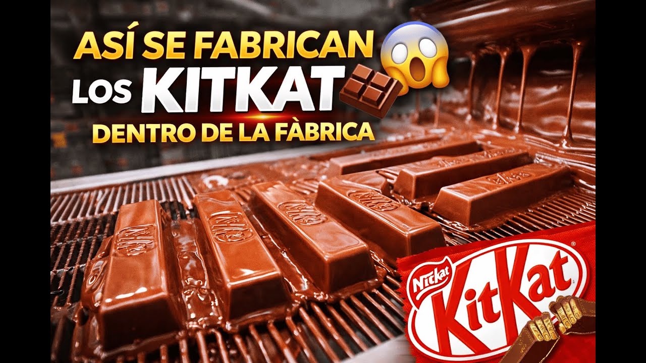 Así se fabrican los KITKAT 😱🍫 El proceso real dentro de la fábrica
