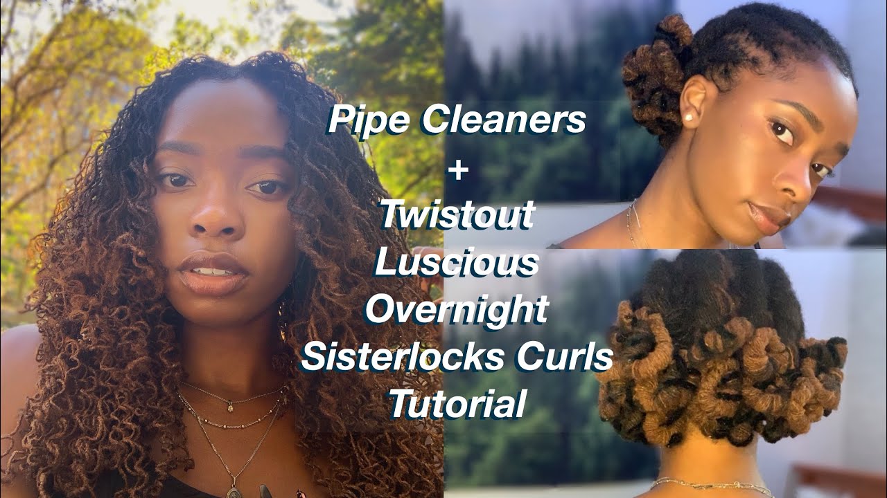 Роскошные локоны Sisterlocks, завитые за одну ночь | Урок по созданию локонов Twistout и ершика д...