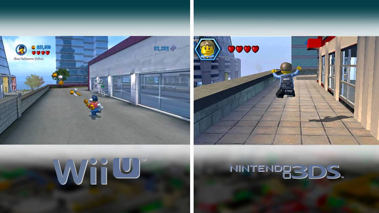 Visual Comparison - LEGO City Undercover Wii U & 3DS