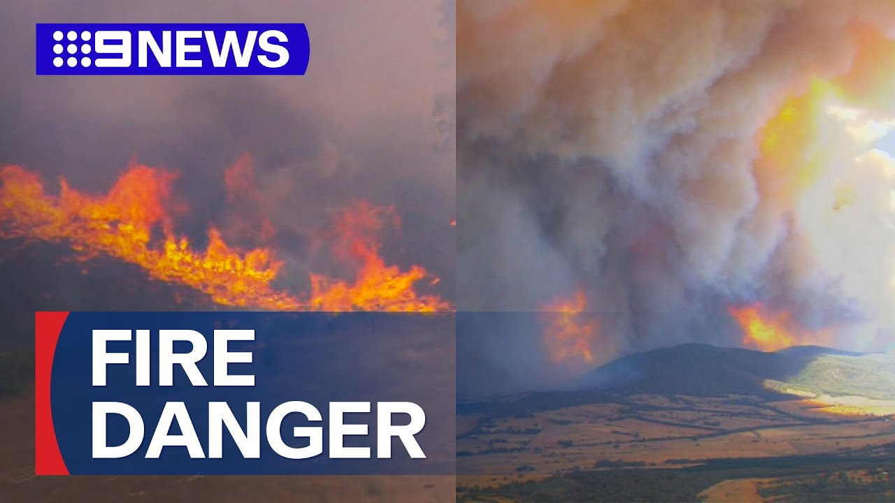 Firefighters race to stop out-of-control bushfire in Victoria | 9 News Australia