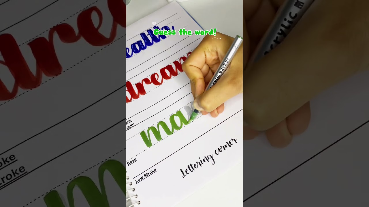 How to do calligraphy for beginners, how to make brush pen #calligraphy #lettering #handwriting #yt