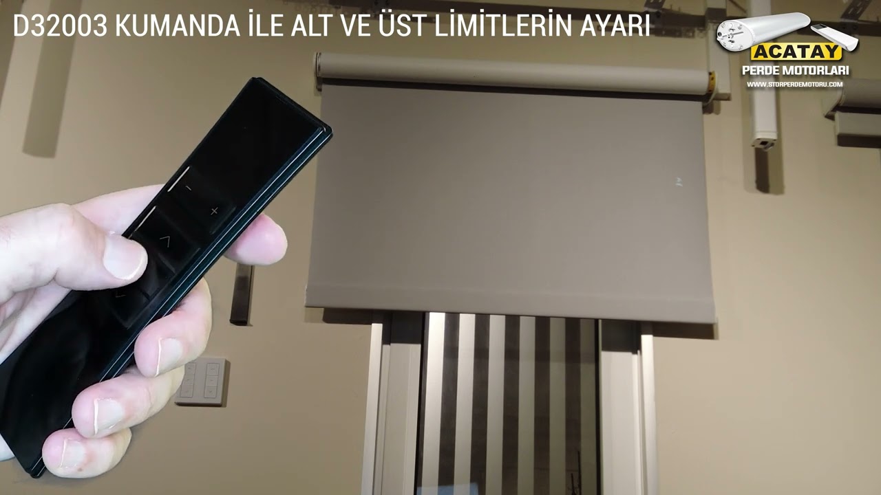 4 - D32003 KUMANDA İLE AC MOTORLU STOR PERDE ALT VE ÜST LİMİT AYARLANMASI