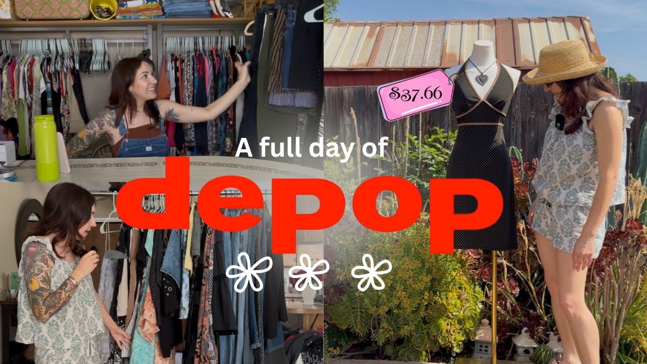 Depop with me &bull; start to finish work with me &bull; answering your depop questions #depop #depopseller