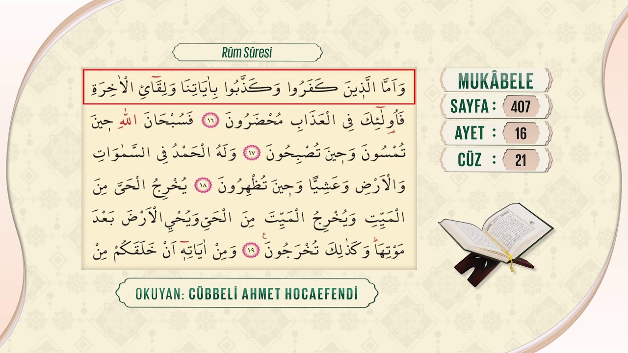 C&uuml;bbeli Ahmet Hocaefendi ile Muk&acirc;bele 21. C&uuml;z