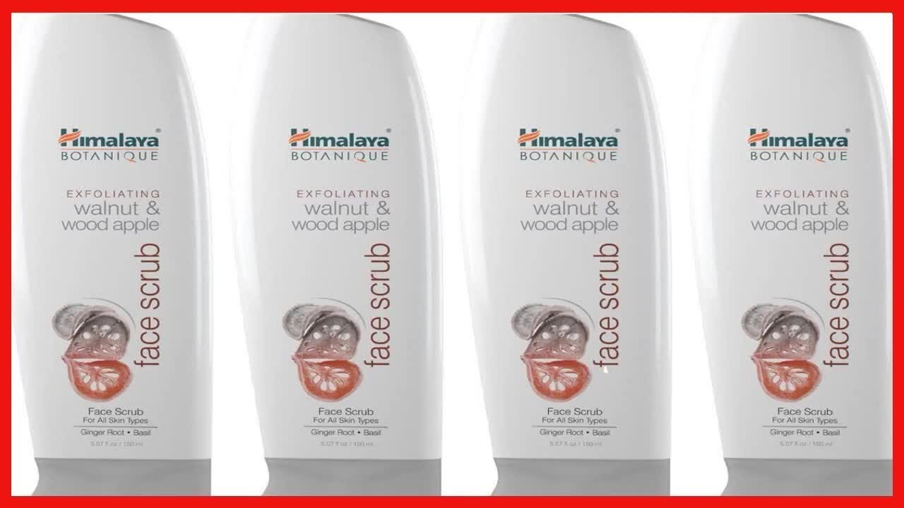 Himalaya Botanique Exfoliating Walnut & Wood Apple Face Scrub for Younger, Renewed Skin, 5.07 oz -