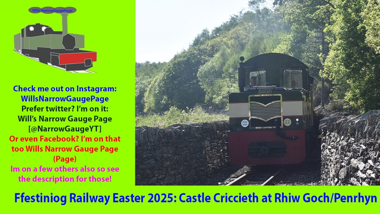 Ffestiniog Railway Easter 2025 Castle Criccieth at Rhiw Goch/Penrhyn
