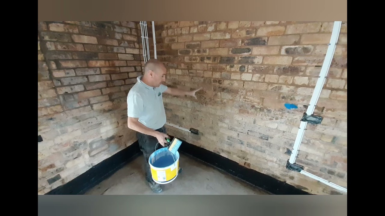 Damp proof plaster preparation. (final steps)