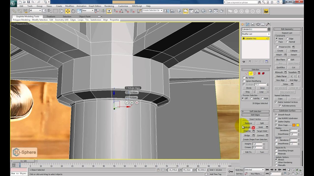 Modelling a leather chair in 3ds max - Part 4
