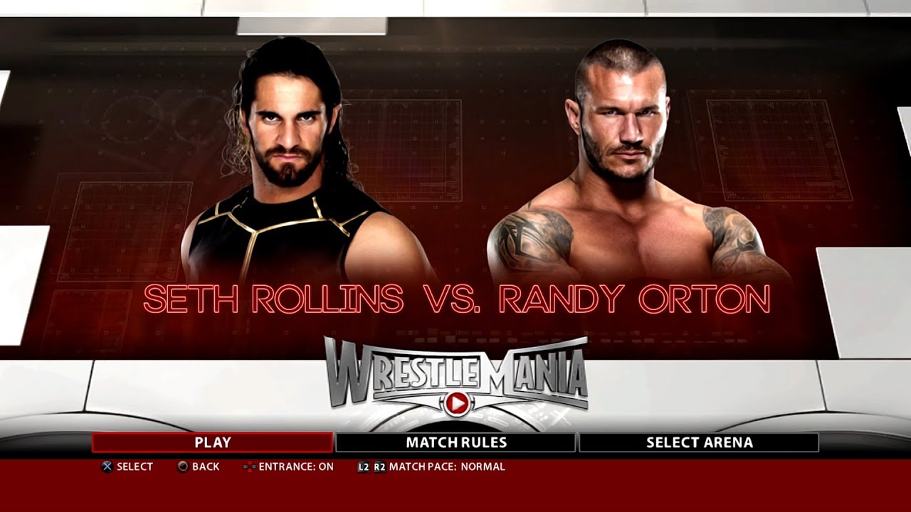 WWE 2K16 PS3 - Seth Rollins VS Randy Orton - KO Match [2K][mClassic]
