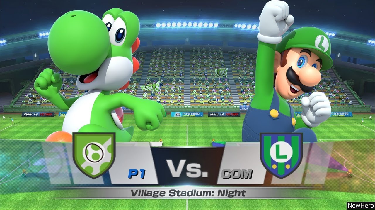 Mario Sports Superstars - Yoshi/Baby Mario Vs. Luigi/Peach