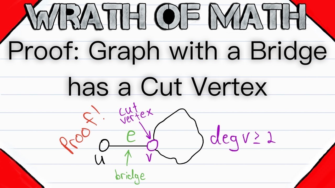 Proof: Connected Graph with a Bridge must have a Cut Vertex | Graph Theory