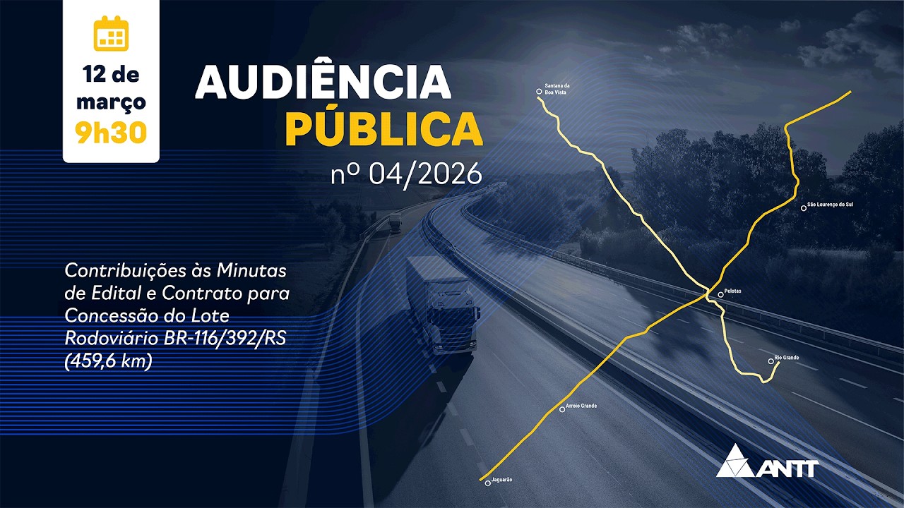 Audi&ecirc;ncia P&uacute;blica n&ordm; 04/2026 - 12/03/2026 - Bras&iacute;lia/DF - Rota Portu&aacute;ria