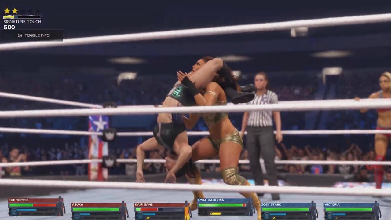 WWE 2K24 BackLash Eve Torres & Asuka & Kairi Sane vs. Lyra Valkyrie & Zoey Stark ￼& Victoria