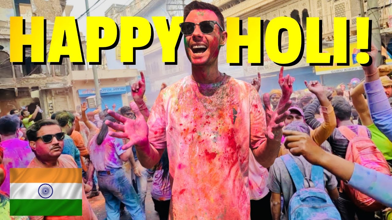 First Time Playing HOLI in India with locals (HOLI FESTIVAL)🇮🇳