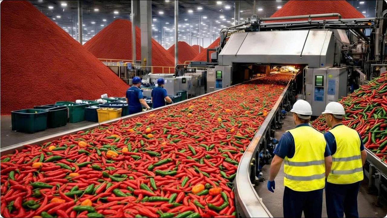 Inside A Korean Chili Powder Factory - It’s Amazing!