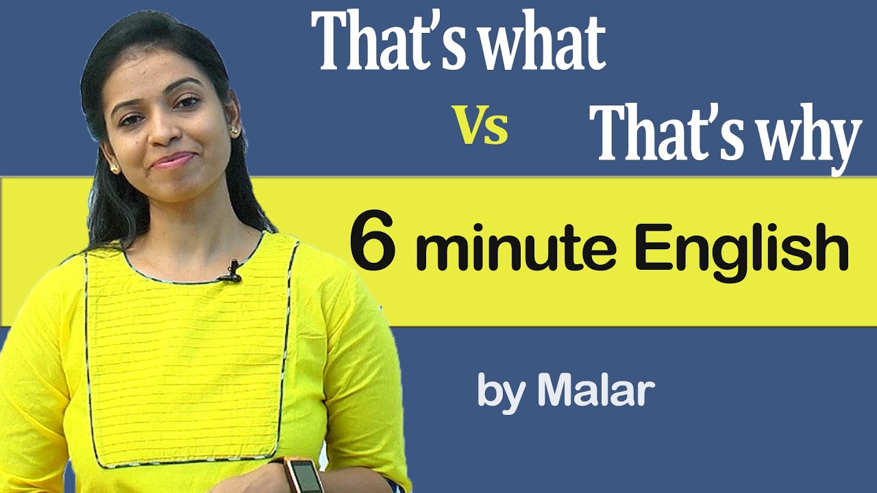 Usage of That's why / That's what # 35 - Learn English with Kaizen through Tamil