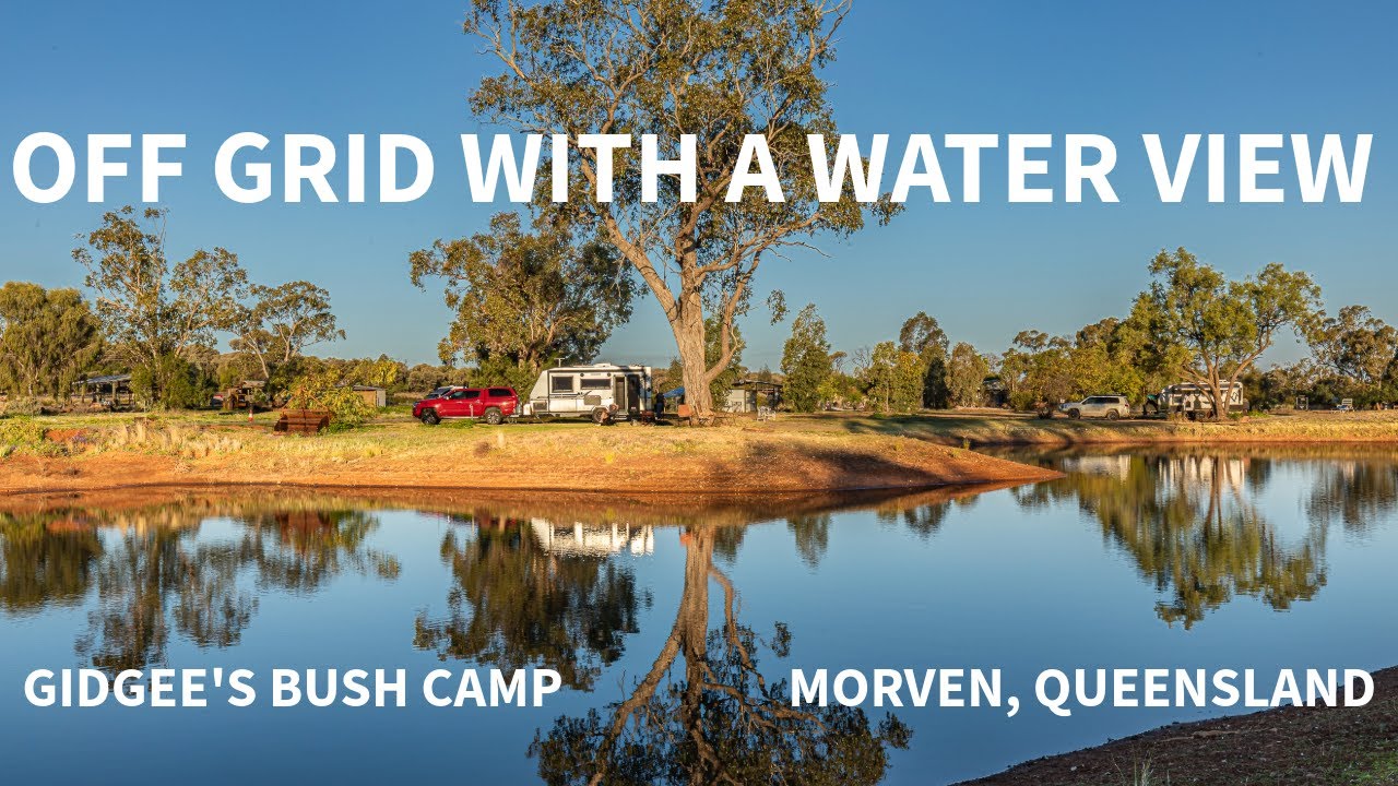 Enjoying the Water View at Gidgee's Bush Camp at Morven, Queensland.