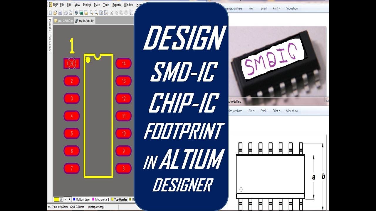 ALTIUM TUTORIAL-9: How To Design SMD-IC FOOTPRINT/Design chip-IC Custom FOOTPRINT IN ALTIUM