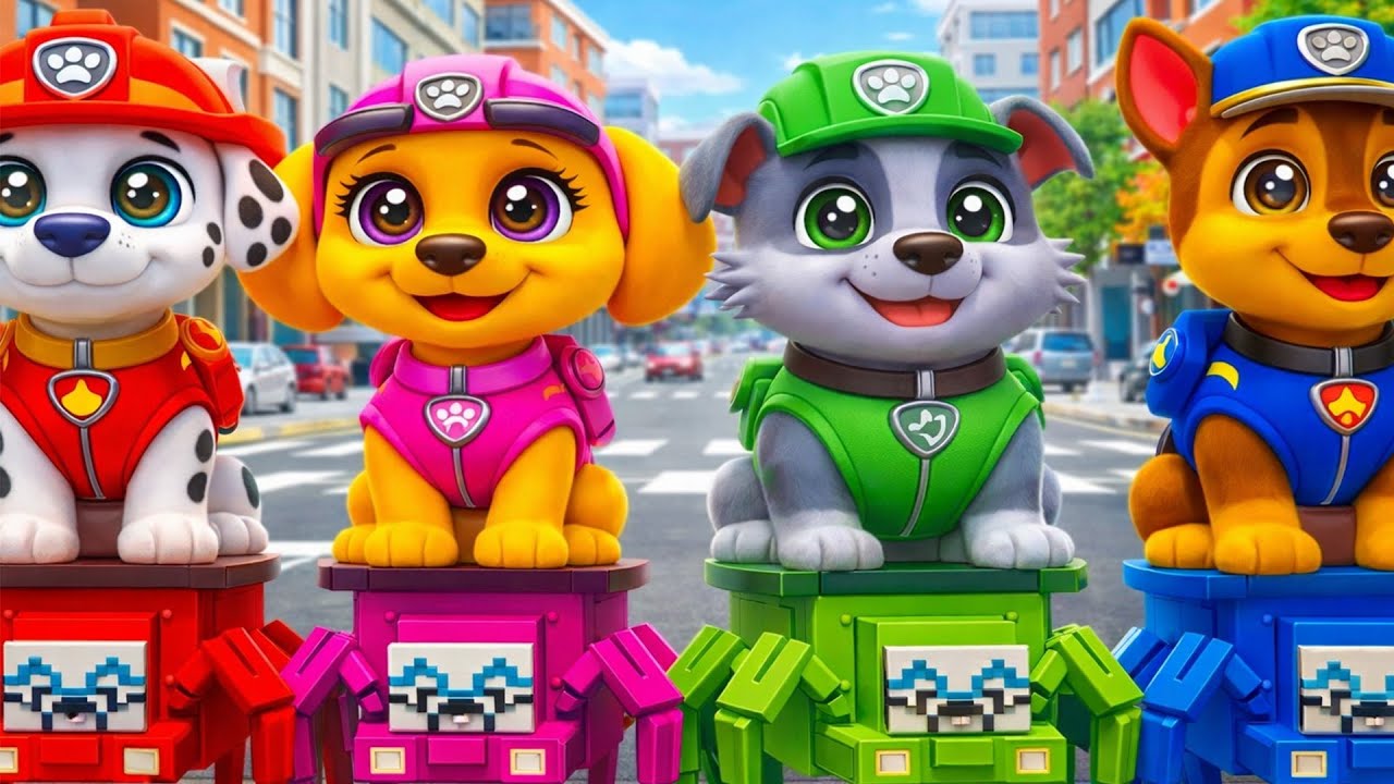 Marshall, Skye, Rocky & Chase on the Case 🐾🚓 | Paw Patrol Heroes Unite | Funny Ryder Animation