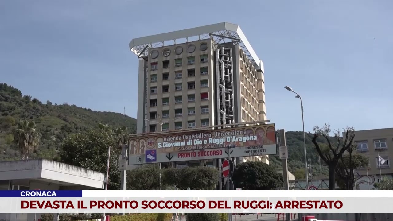 CRONACA. DEVASTA IL PRONTO SOCCORSO DEL RUGGI: ARRESTATO
