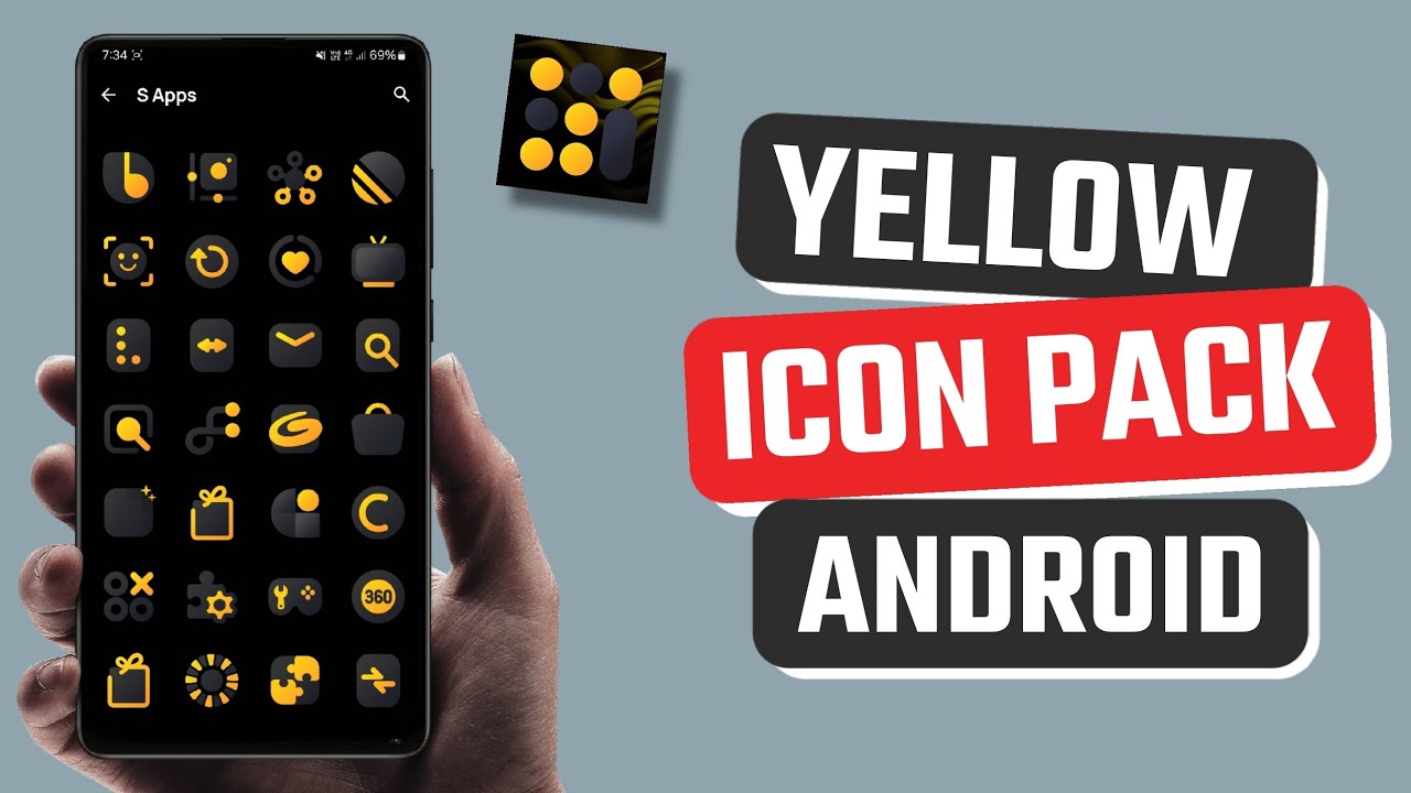 Best Yellow Icon Pack app for Android
