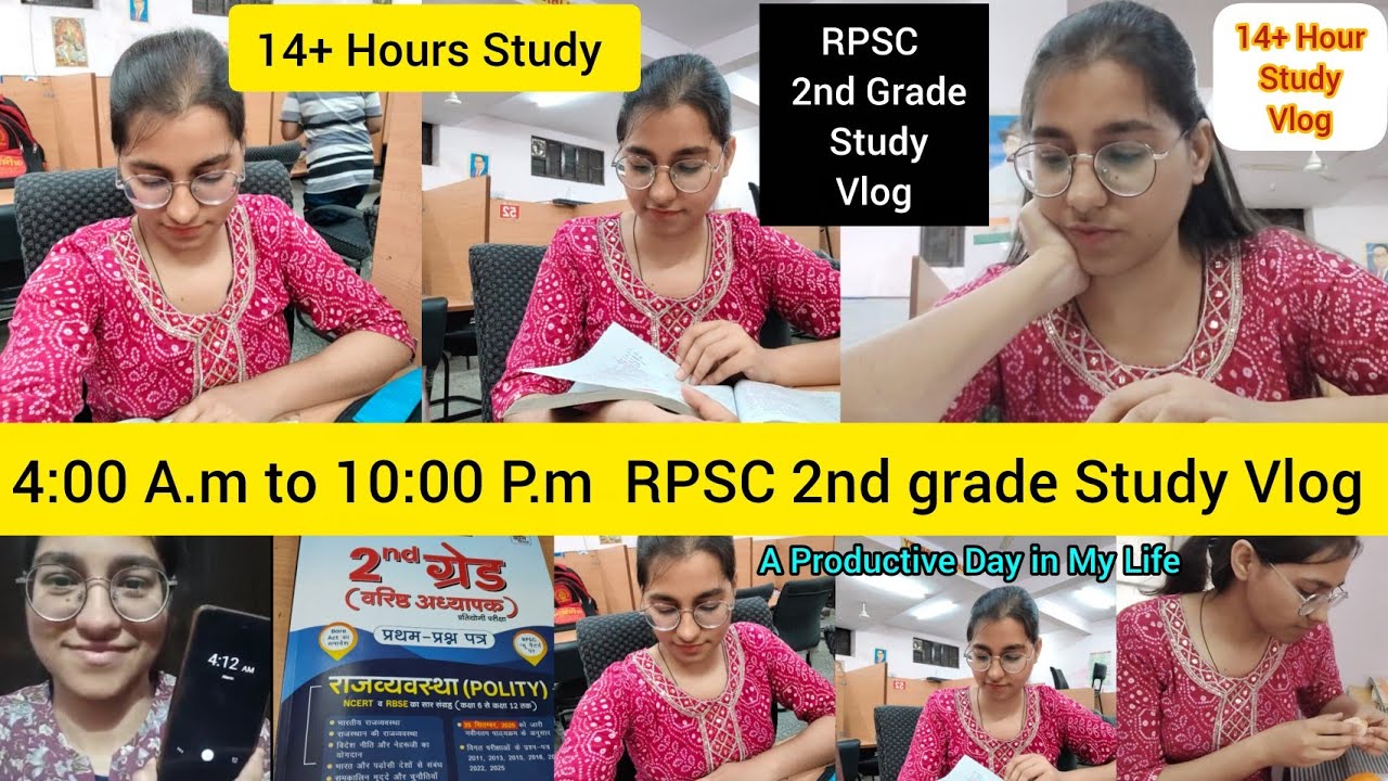 4:00 A.m RPSC 2nd grade full  Preparation  # Rpsc 2nd grade best books , tips study vlog #Reet Mains