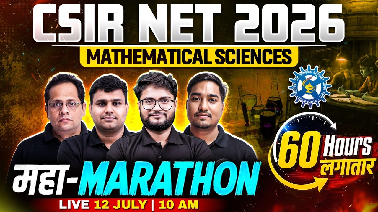 CSIR NET 2026 Maha Marathon | Complete Revision in 60 Hours | CSIR NET 2026 Mathematical Sciences
