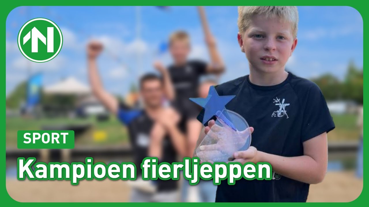 9-jarige Benjamin jeugdkampioen fierljeppen