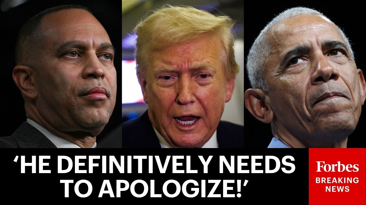 Hakeem Jeffries Reacts To Trump's Now-Deleted Video Depicting Barack And Michelle Obama As Apes