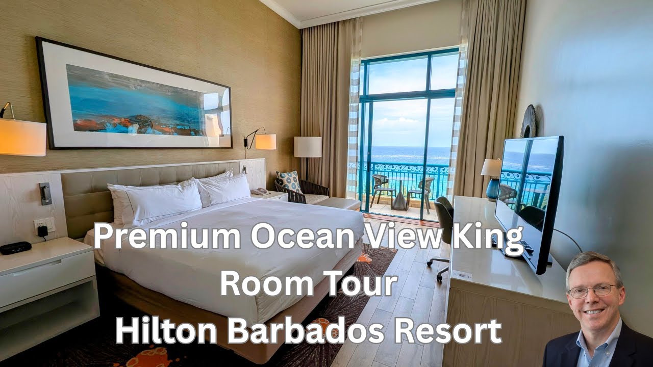 Номер премиум-класса с видом на океан и кроватью размера «king-size» Tour I Hilton Barbados Resor...