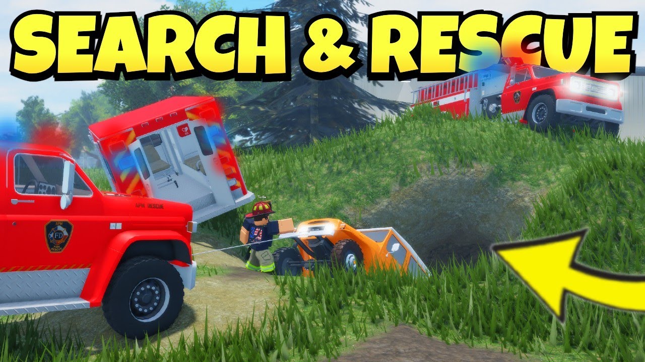 Search & Rescue SAVES a MAN Stuck in a CAVE in Roblox APM!