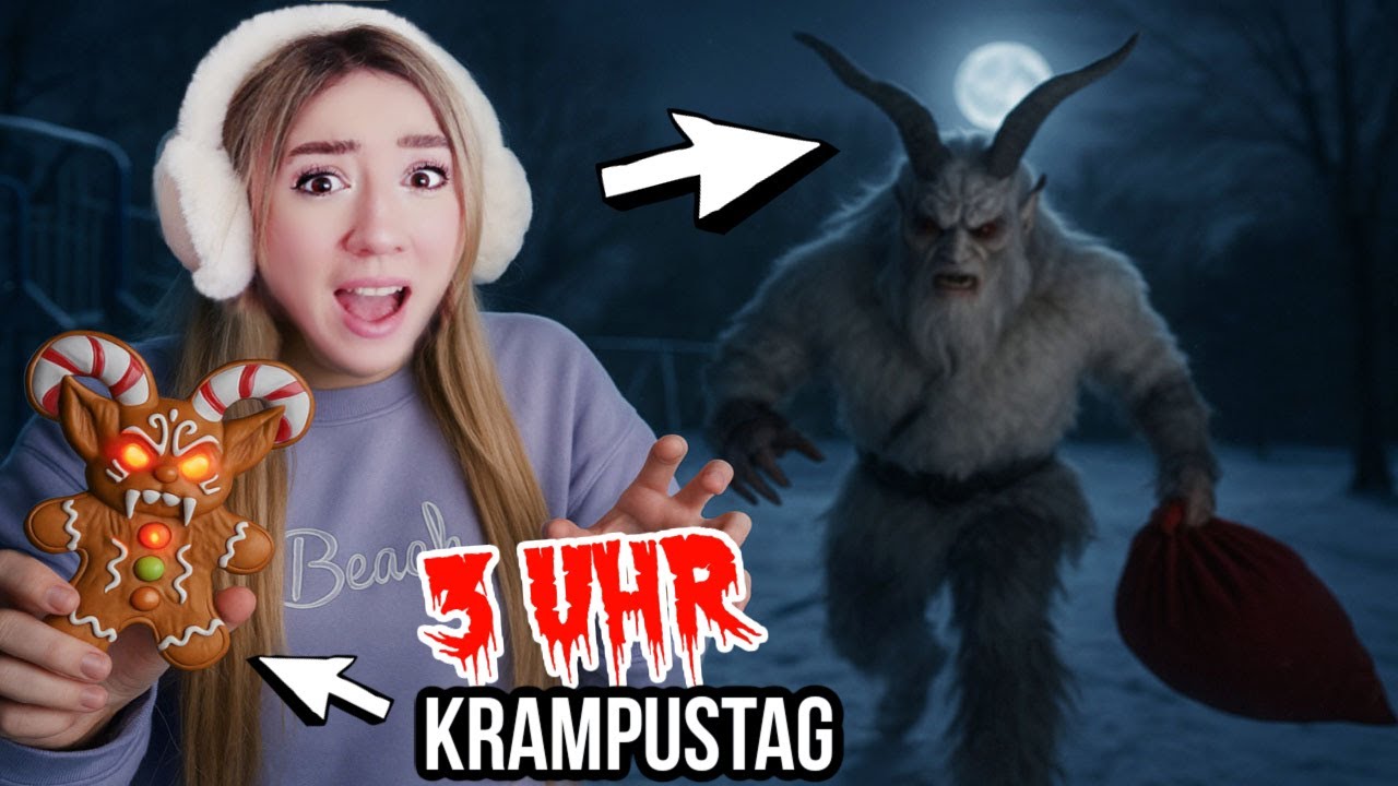 gruseliger KRAMPUS versucht kleines M&Auml;DCHEN zu ENTF&Uuml;HREN um 3 Uhr Nachts am NIKOLAUS (KRAMPUSLAUF)