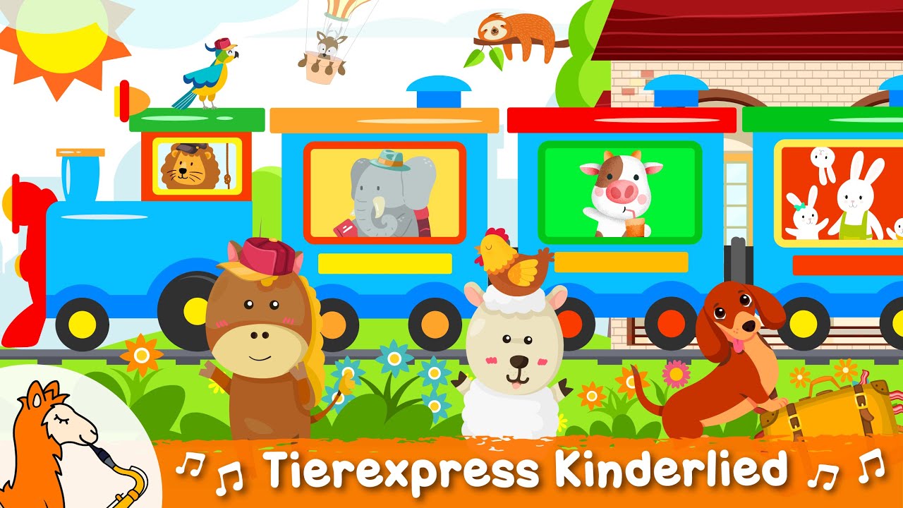 Zug Kinderlied - Tierexpress | Eisenbahn Lied für Kinder mit vielen lustigen Tieren