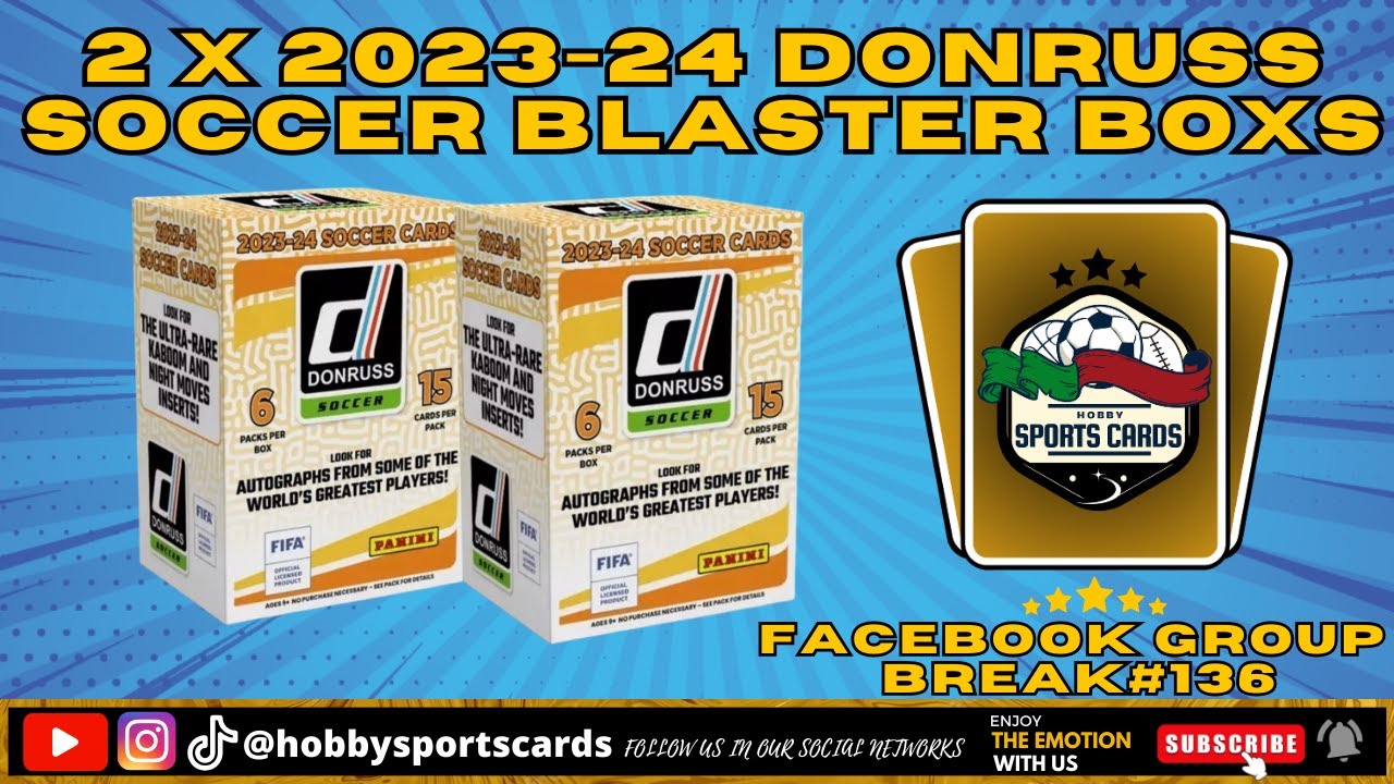 2 x 2023/24 Panini Donruss FIFA Soccer Blaster Box