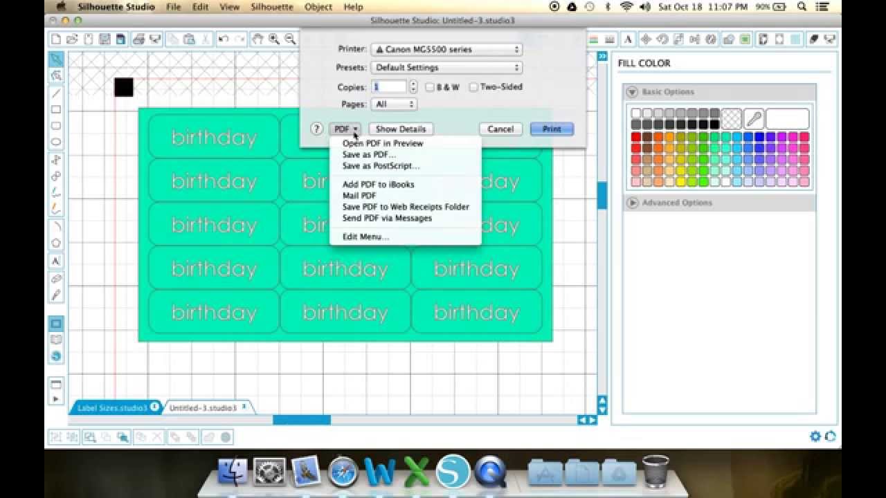 DIY | Making Color Labels with Text Using Silhouette Studio