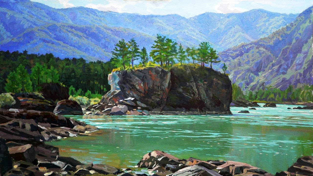 Алтайские пейзажи Художник Андрей Дареев