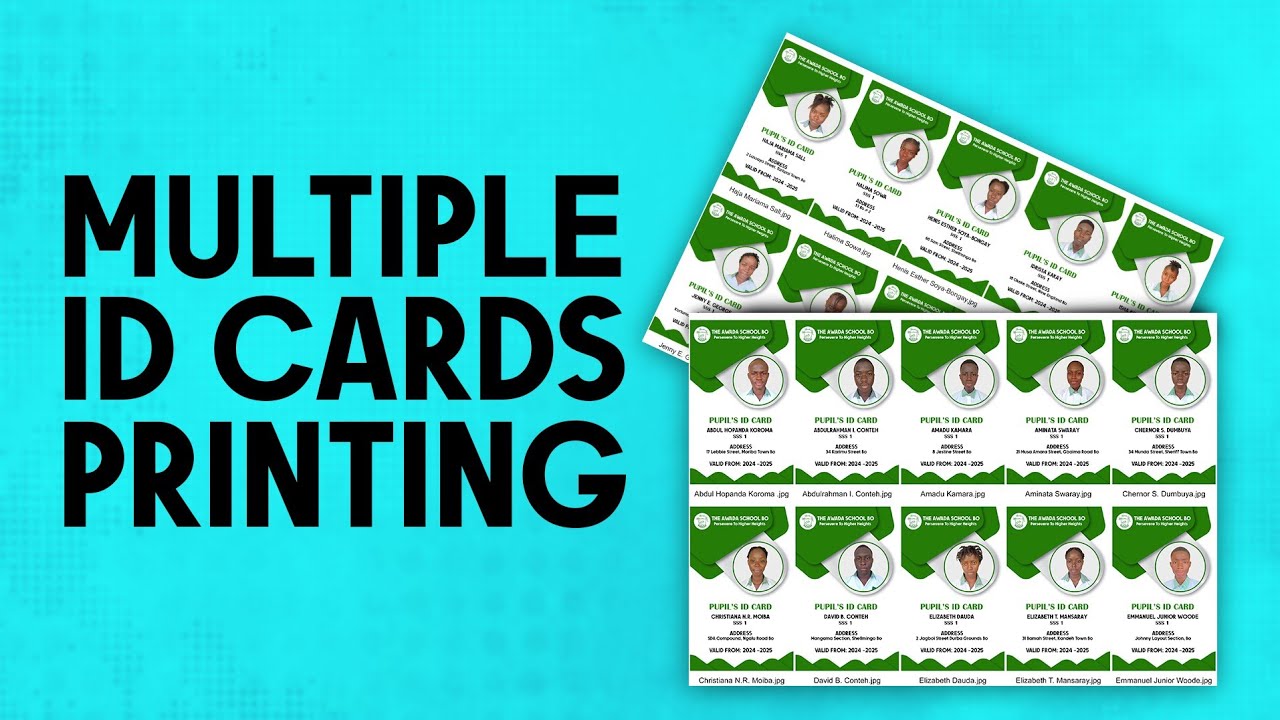 MULTIPLE ID CARDS PRINTING