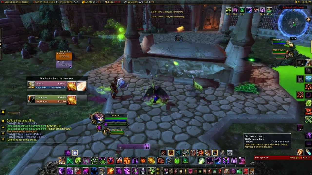 Demo Warlock lvl 90 5.0.4 Arena (Dark Apotheosis)