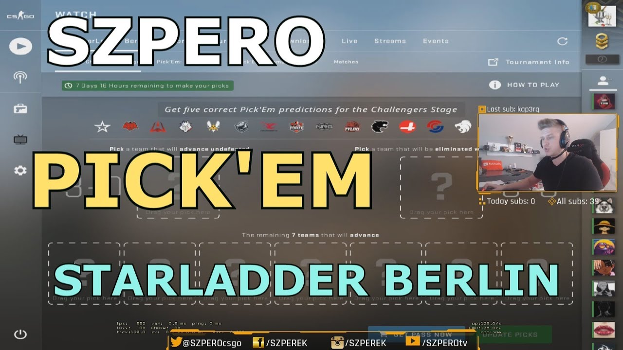 SZPERO PICK'EM - StarLadder Berlin 2019 - Challengers Stage