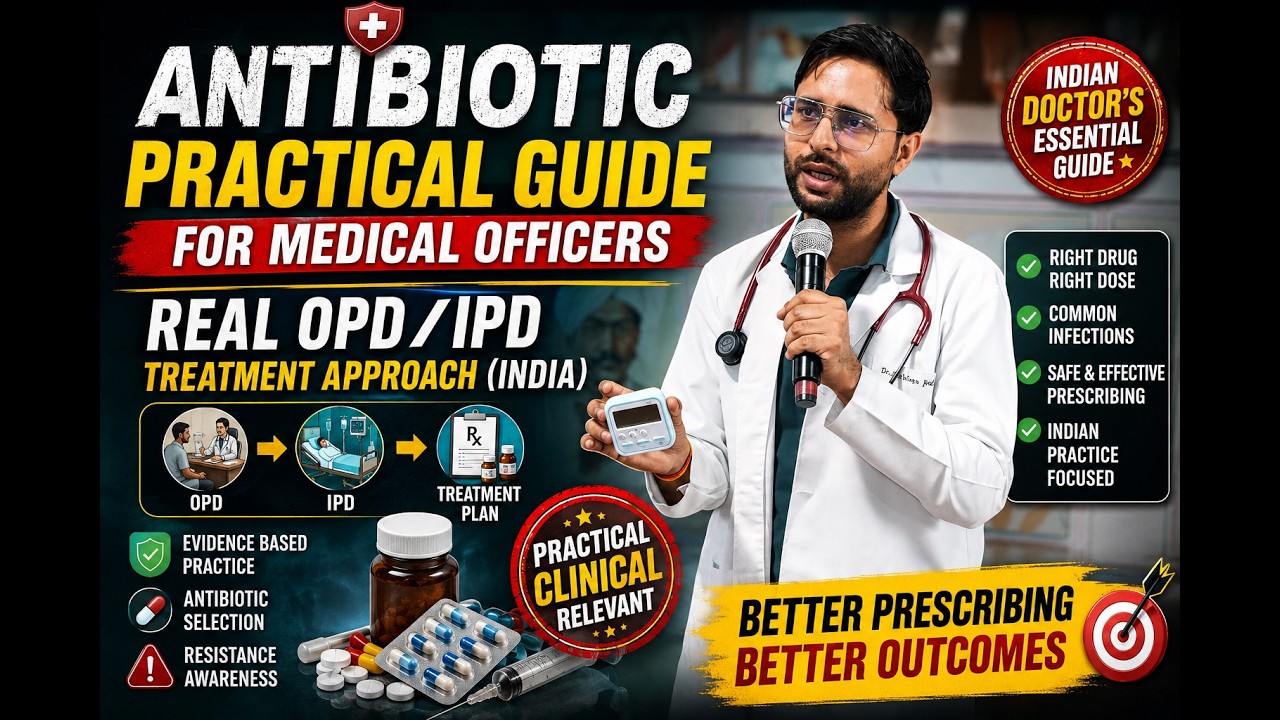 “Antibiotic Practical Guide for Medical Officers | Real OPD/IPD Treatment Approach (India)”