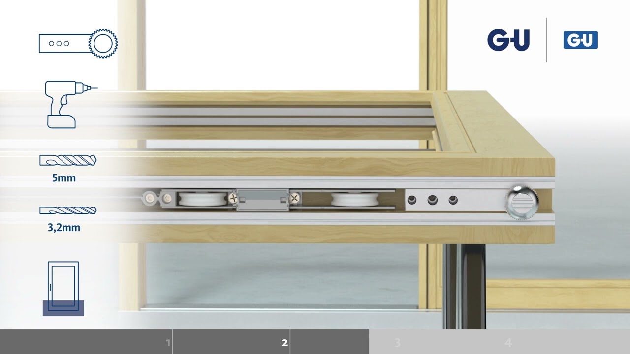 AKSMAR ALUMİNYUM G-U KALDIR SÜR HEBESCHIEBE -HS LiftUnit for Lift&Slide hardware GU-934 / GU-937