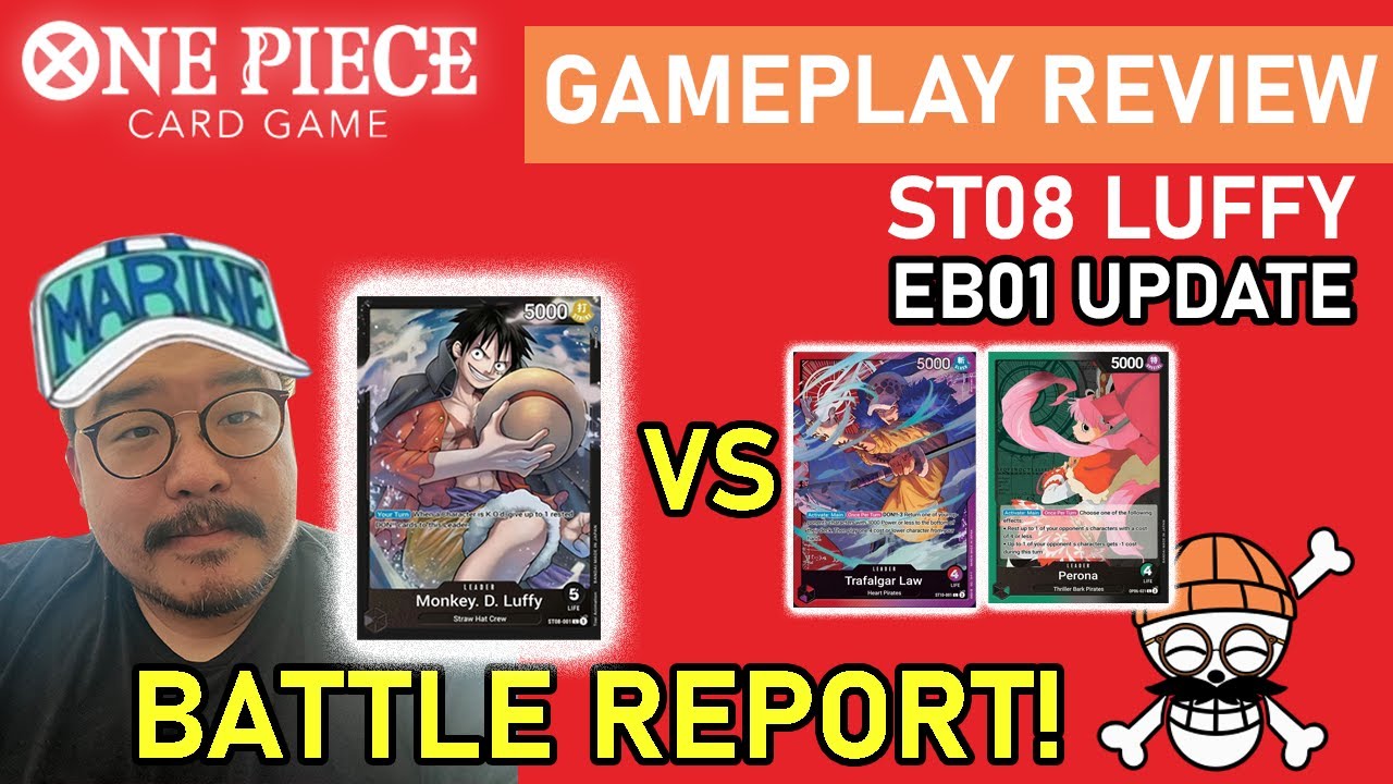 [EB01] ST08 Luffy Gameplay Review & Commentary!! | One Piece TCG
