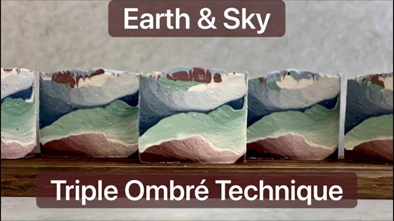 Earth & Sky Triple Ombré Soap Technique